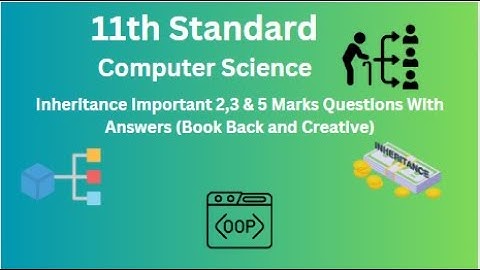 TN 11th Computer Science Inheritance Important 2,3 & 5 Marks Questions With Answers Book Back