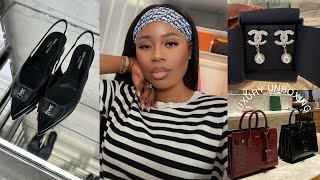 BICESTER VILLAGE LUXURY UNBOXING | WHAT I GOT in YSL £260,Gucci,Tory Burch + Chanel,adidas & Hermes