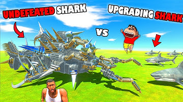 SHINCHAN and CHOP Upgrading noob SHARK Into Undefeated SHARK in Animal Revolt Battle | AMAAN-T