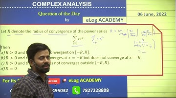 COMPLEX ANALYSIS // POWER SERIES // CSIR NET PREVIOUS YEAR QUESTION DISCUSSION