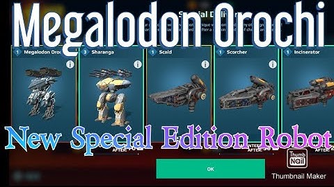 War Robots New Special Edition Robot Megalodon Orochi !!!