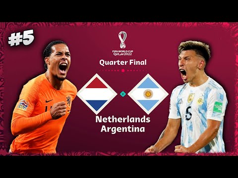 ნიდერლანდები - არგენტინა !!! საინტერესო მეოთხედფინალები - FIFA 23 ARGENTINA WORLD CUP MODE EP 5