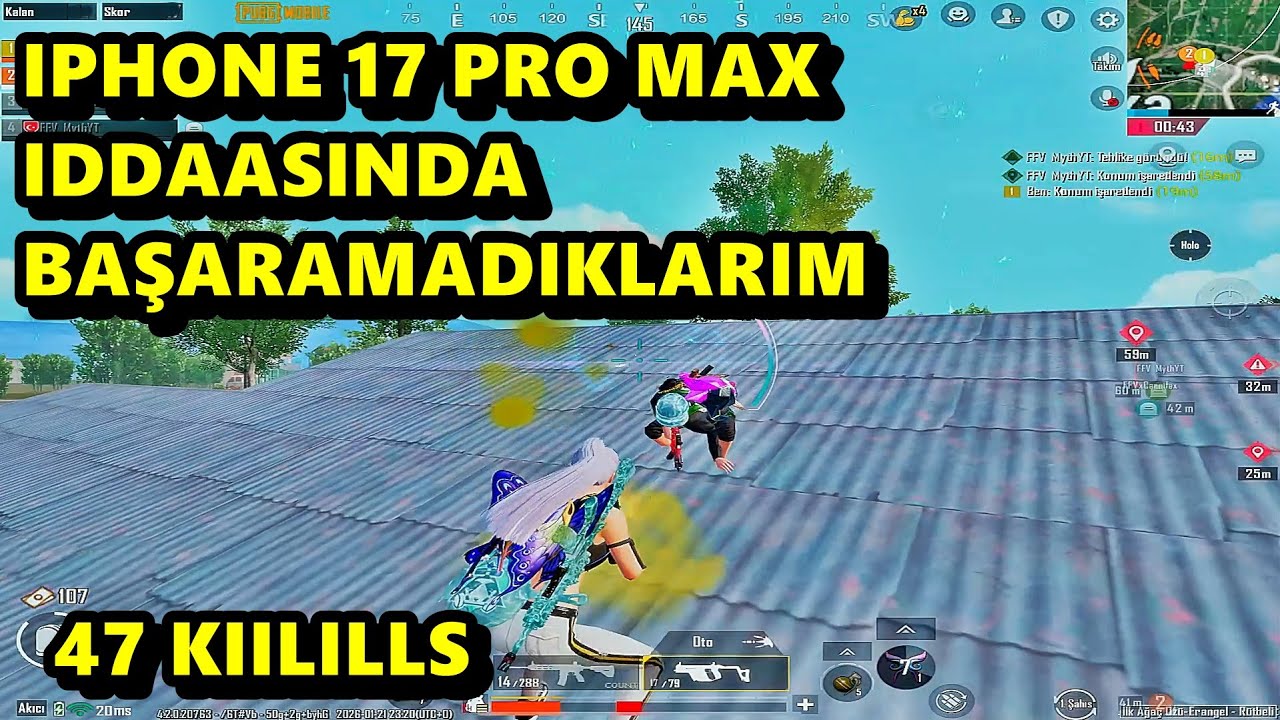 IPHONE 17 PRO MAX IDDAASINDA BAŞARAMADIKLARIM ! 47 KIILLLL DE KALDIM BATUR GAME
