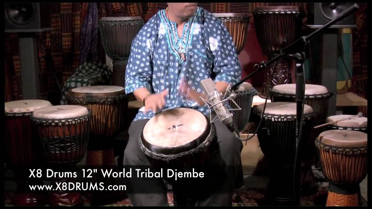 X8 Drums 12" World Tribal Djembe Demonstration by Ronnie Roc YouTube