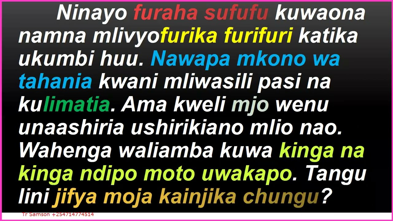 HOTUBA YA BURIANI KWA WANAGENZI WANAOJIANDAA KILA KUCHAO  ILI KUUKALIA MTIHANI WA KITAIFA.