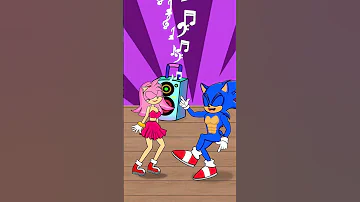 Short Amy Knuckles Sonic Dance Dance Anicosita 
