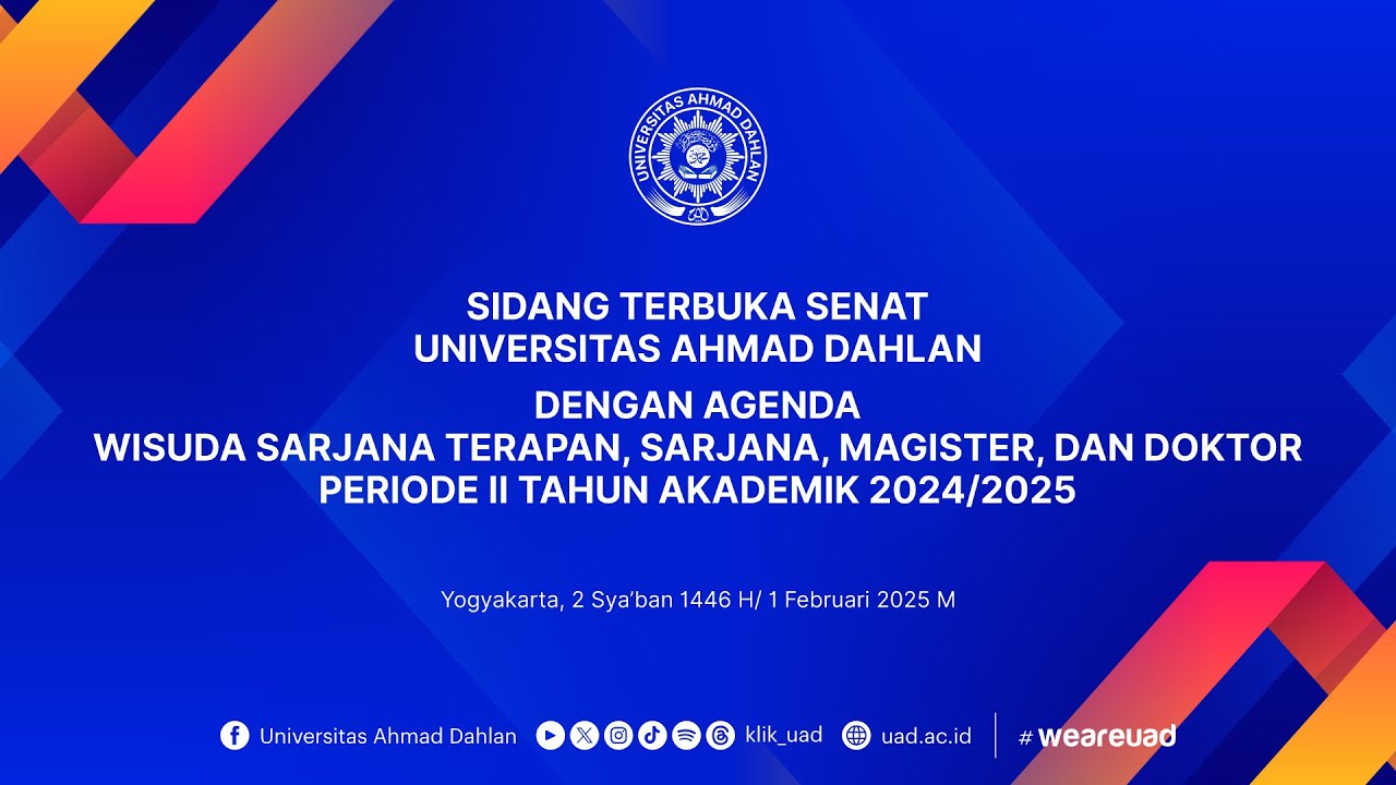 WISUDA SARJANA TERAPAN, SARJANA MAGISTER DAN DOKTOR PERIODE II TAHUN ...