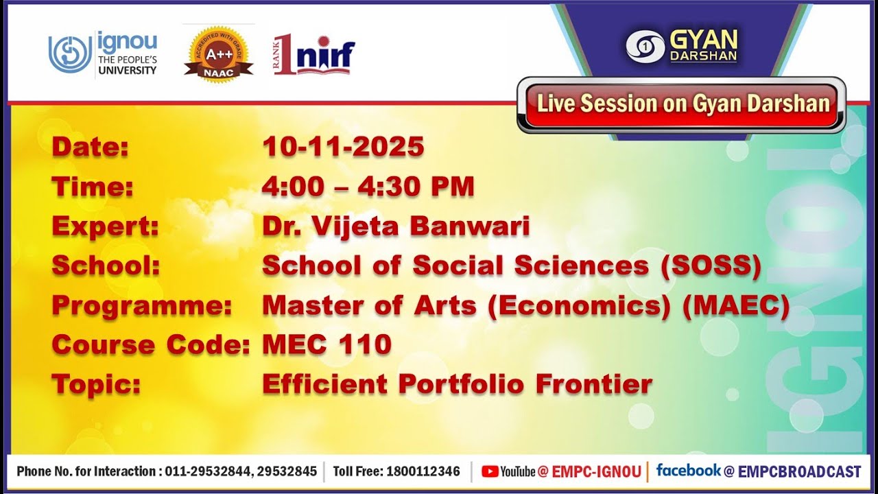 Efficient Portfolio Frontier - YouTube