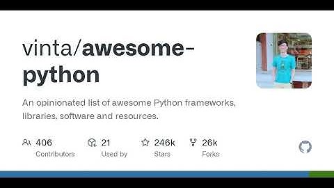 GitHub - vinta/awesome-python: An opinionated list of awesome Python frameworks, libraries, softw...