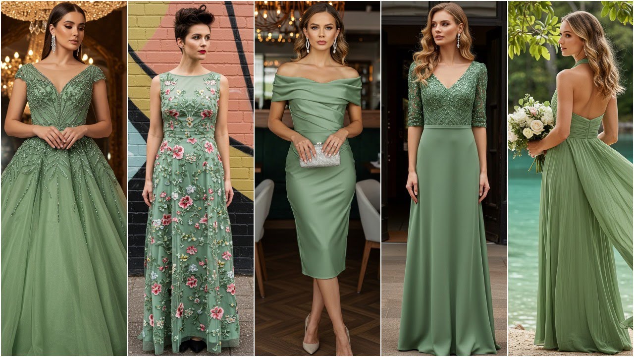 Stunning Sage Green Dress/Outfit Inspiration for MOB: Sage Green Fashion Trends