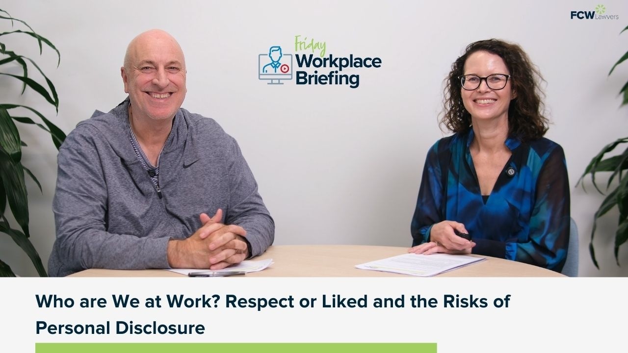 Who are We at Work? Respect or Liked and the Risks of Personal Disclosure