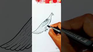 #peacock #art #drawing #how to draw easy peacock #shortvideo #shortsvideo