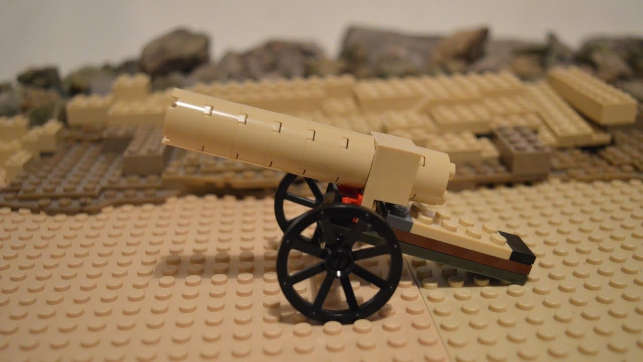 Lego Second Boer War: 4.7 Inch Naval Gun Tutorial - YouTube