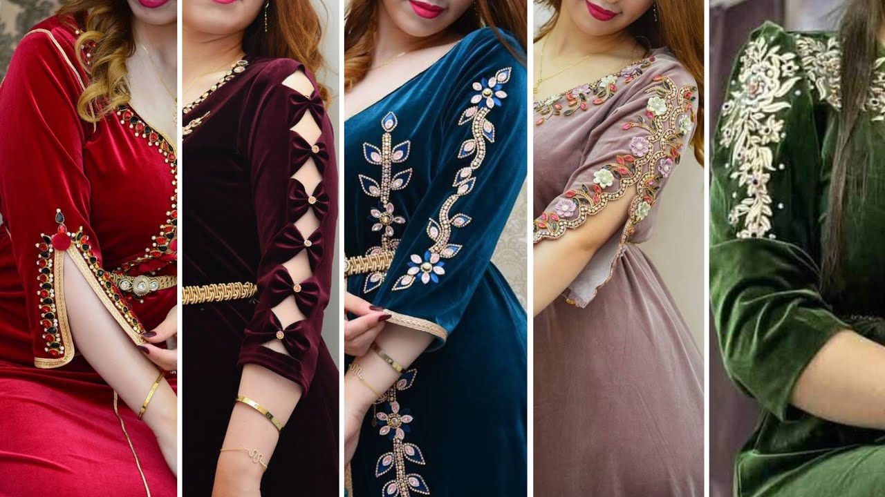 Shop Wine Velvet Padded Dabka Zardosi Handwork Floor Length Gown - Gowns  Online in India | Velvet dress designs, Party wear indian dresses, Dress  indian style