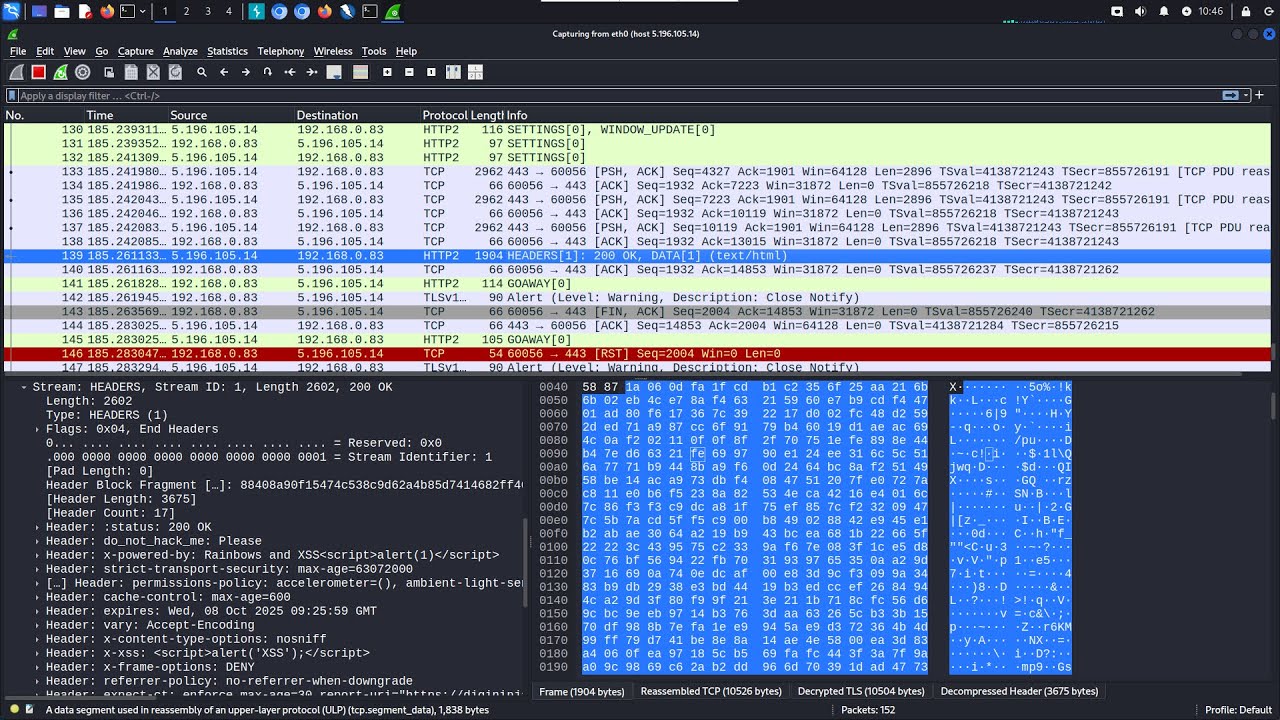 Decrypting TLS traffic in Wireshark