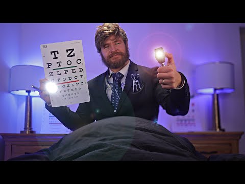 [ASMR] In Your Bed NICEST Eye Examination (4K)