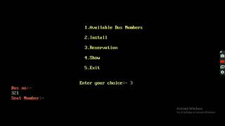 Bus Reservation System Using C++