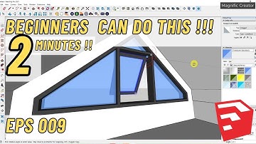 Sketchup modeling Window Attic in 2 minutes sketchup for beginners