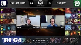 Evil Geniuses vs FlyQuest - Game 4 | Round 1 PlayOffs S10 LCS Spring 2020 | EG vs FLY G4