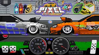 SKYLINE R34 vs SUPRA MK4 Extreme Modified in Pixel Car Racer screenshot 5