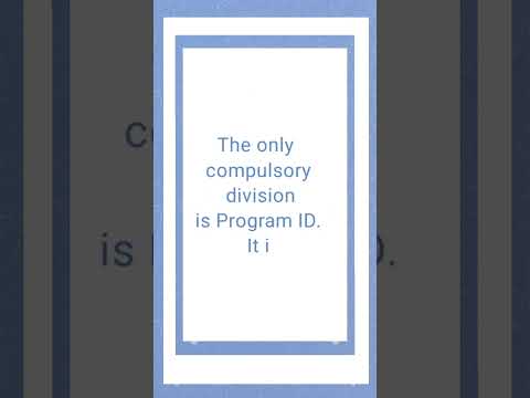 Identification Division In CoBol Programming Language