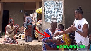 200,000 For Any Kind Heart Who Will Give Food To A Disguised Mad Man Social Experiment Prank