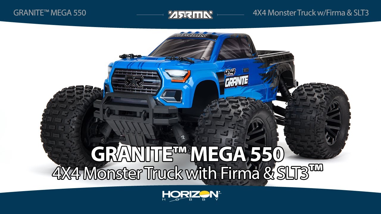 Arrma Granite 4x4 V3 550 Mega RTR Monster Truck (Blue) w/Spektrum