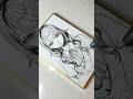 ミニ色紙に描いてみた