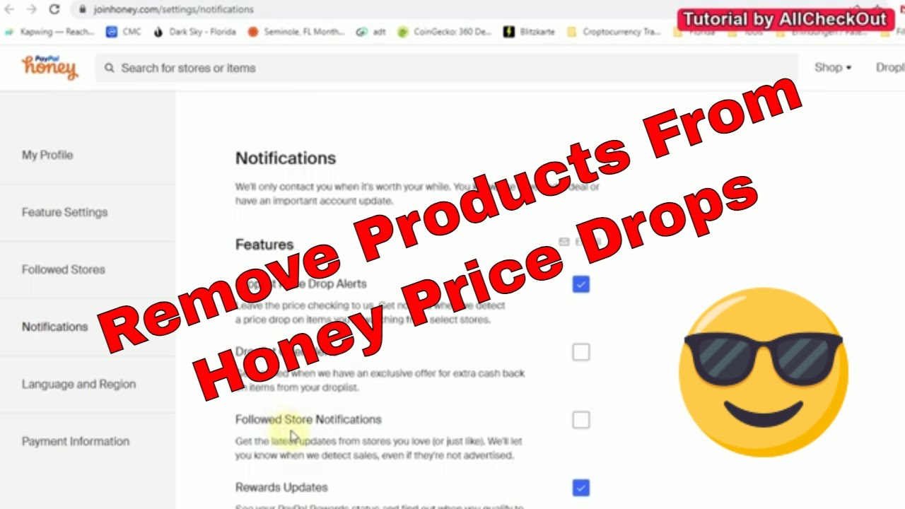 How To Get Rid Of Some Of The Honey Price Drops (Selective Alert