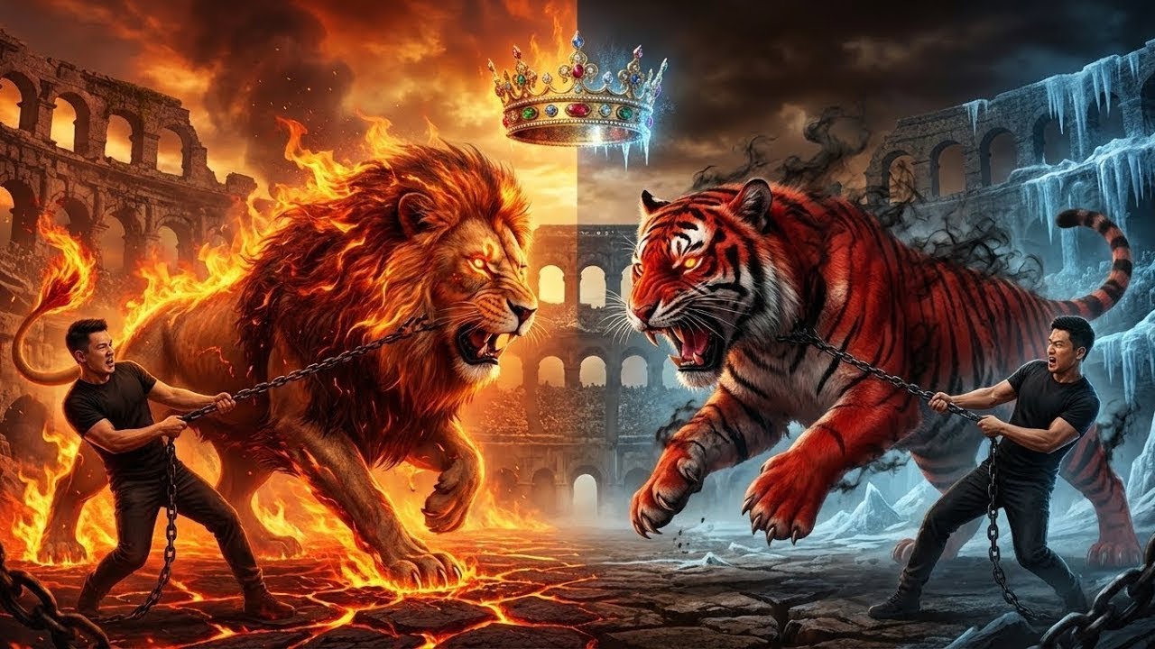 Battle of Legends: Flame Lion King vs. Shadow Tiger King -Who Will Be King?