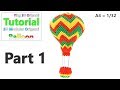 3D Origami Balloon Tutorial Part 1 Ultra HD 4K A4 1 32 