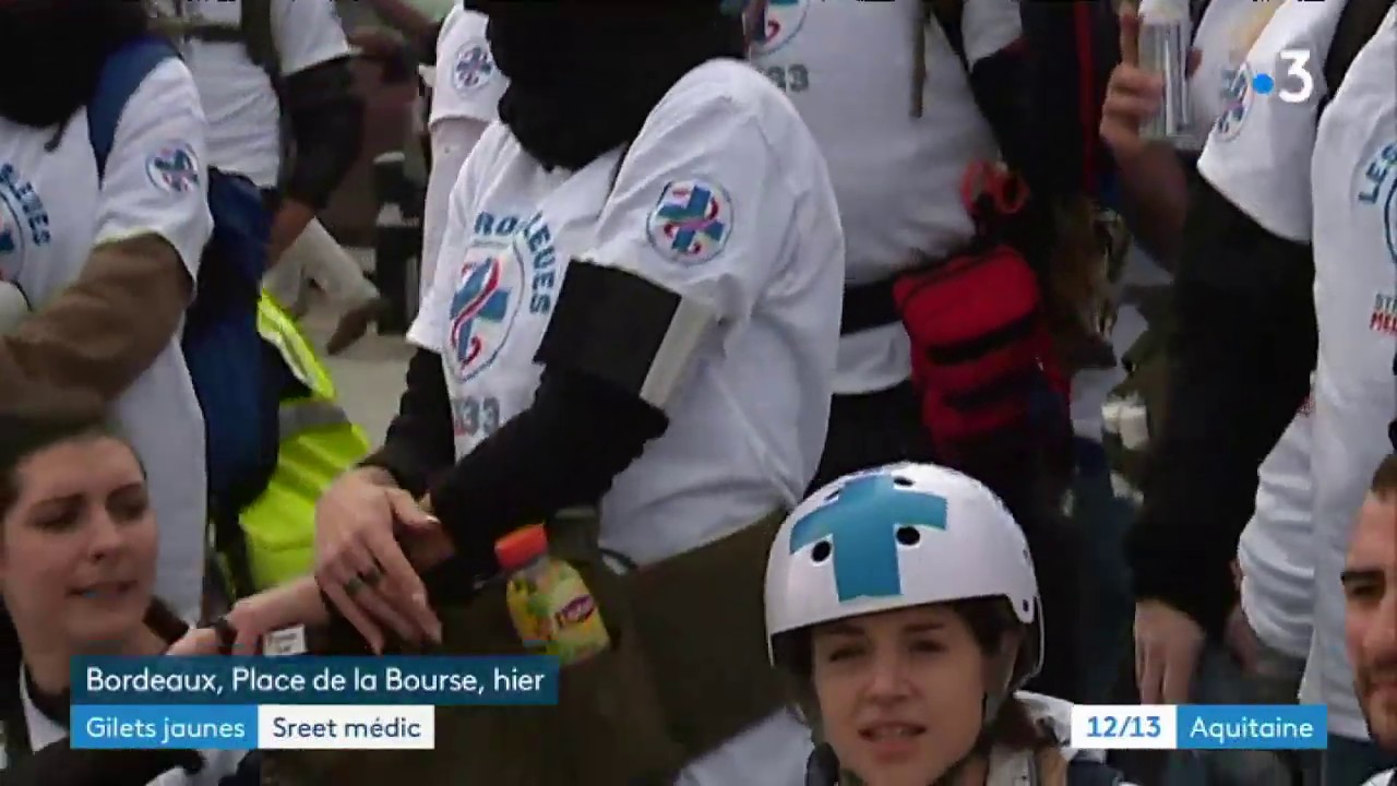 Bordeaux : les Street Médics dans les manifestations des gilets jaunes