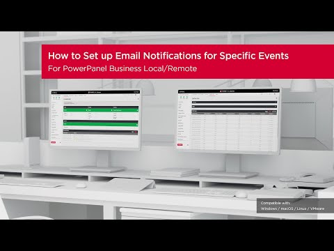 CyberPower PowerPanel Business Local/Remote - Email Notifications for Specific Events