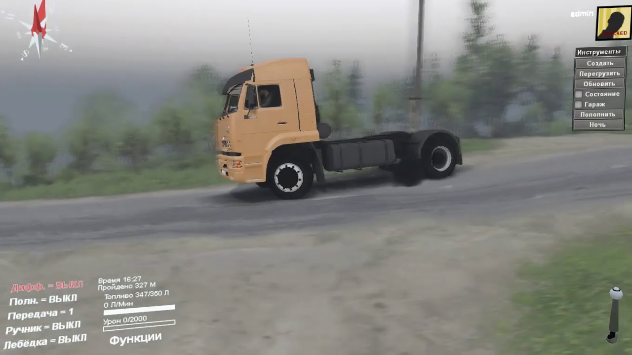 SpinTires Мод Карта «Две деревни: Поселок Часть 19