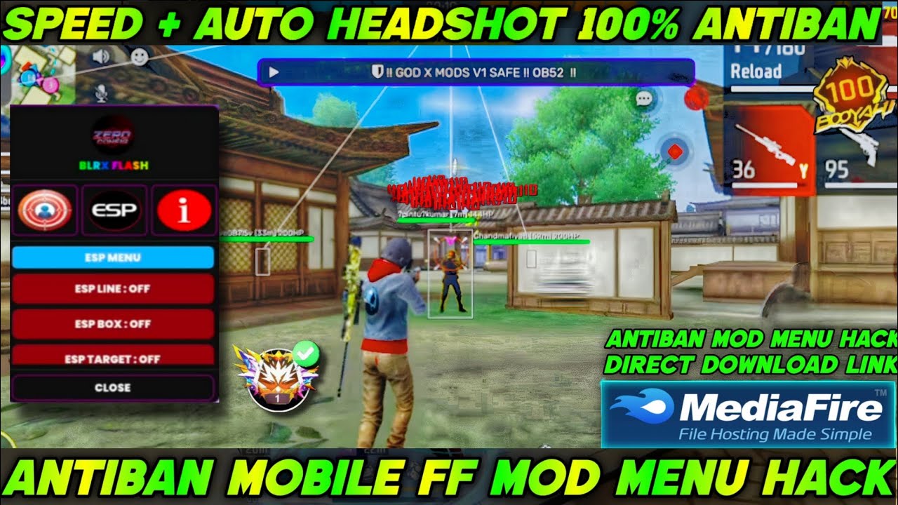 OB52 body headshot pannel + Hologram hack🎯Ob52 Drage 99% hs ||🔥Metadata npc name + headshot pannel