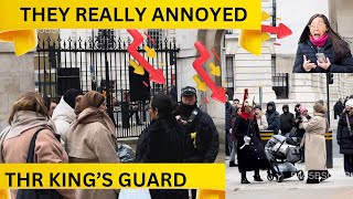 KING’S GUARD SHOUTED AT THEM TWICE AND THEN AN ARMED OFFICER HAD A WORD!