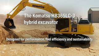 Video still for Komatsu's HB365LC-3 hybrid excavator offers power and efficiency in a big package