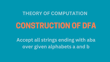 DFA Construction for Strings Ending with "aba" | Theory of Computation (TOC)
