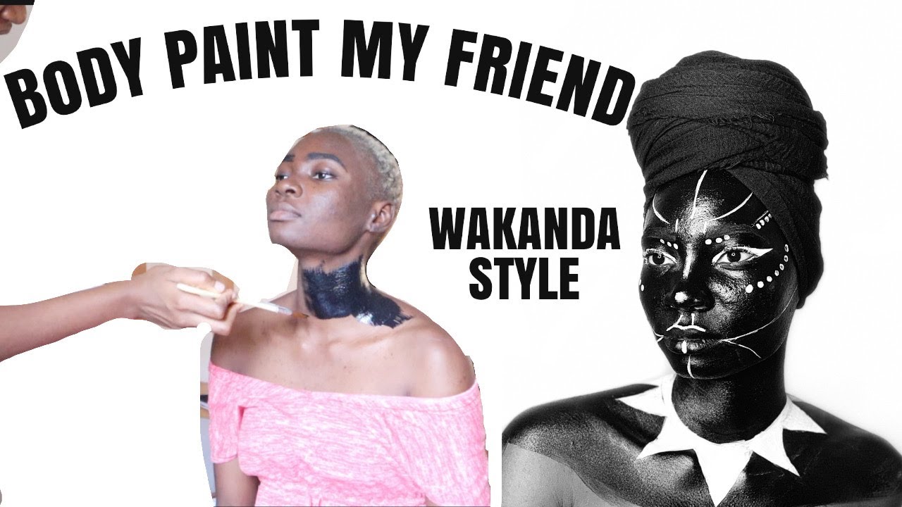 BLACK PANTHER BODY PAINTING (WAKANDA STYLE) YouTube