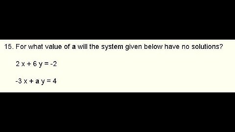 System of a 2 by 2 Linear Equations with Parameter - Grade 10