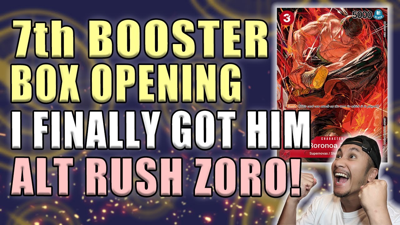 I PULLED THE ALT ART ZORO CHARACTER! 7TH ROMANCE DAWN BOOSTER BOX OPENING!