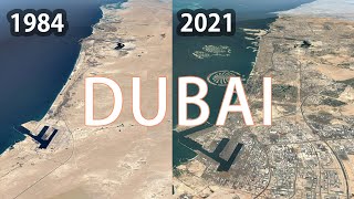 Dubai Evolution from 1984 to 2021_Satellite Timelapse | دبي | Dubai, United Arab Emirates