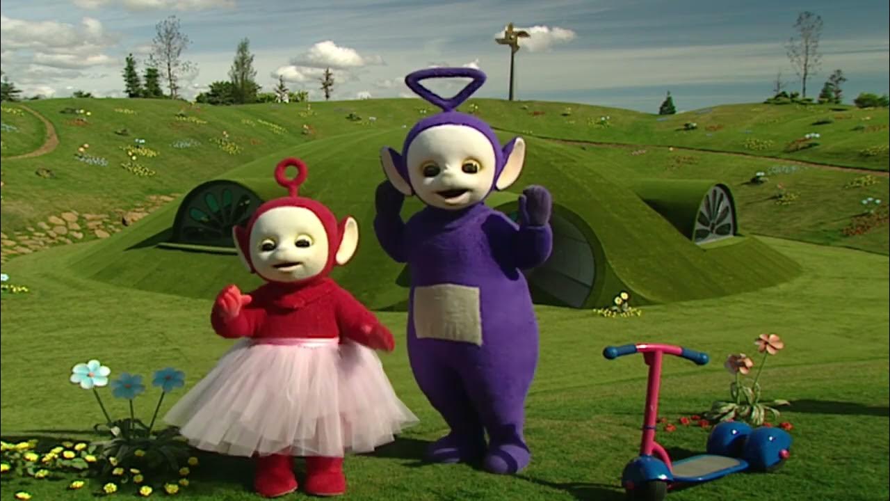 Teletubbies jack and jill and taking turns wearing the skirt us