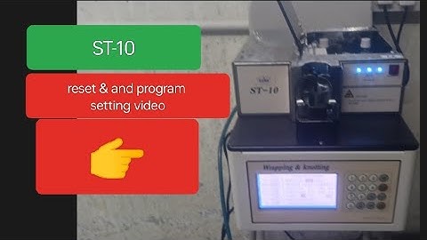 #How to ST-10 Button wrapping machine reset & program setting  ಕನ್ನಡ video