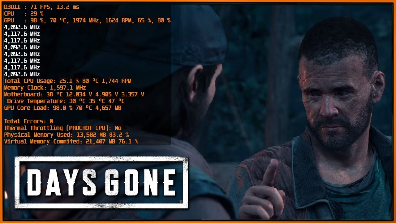 Проверка оптимизации на r7 3700x + GTX 1080 | Days Gone #2