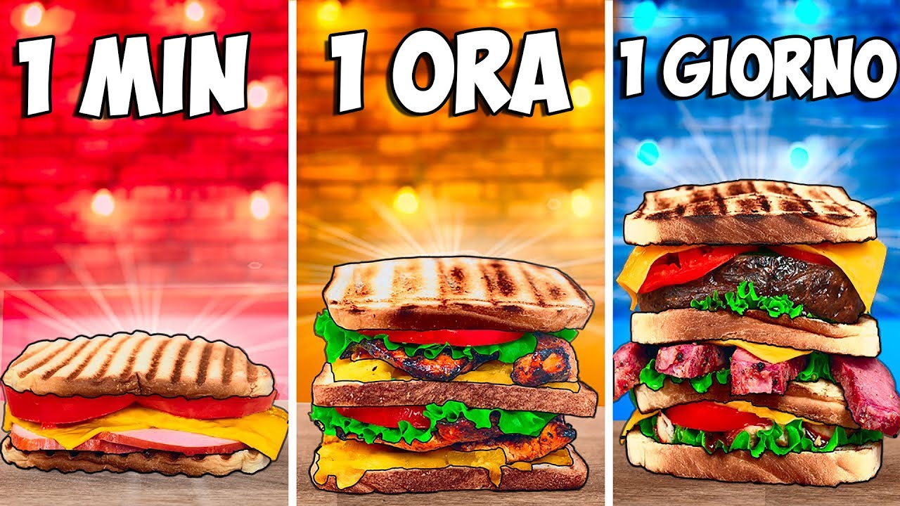 1 Minute vs. 1 Stunde vs. 1 Tag Sandwich von VANZAI KOCHEN