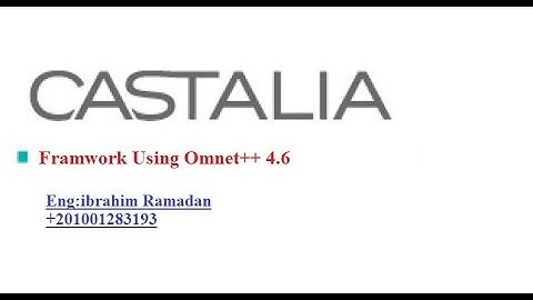 OMNET++ Castalia Framework Lecture 01