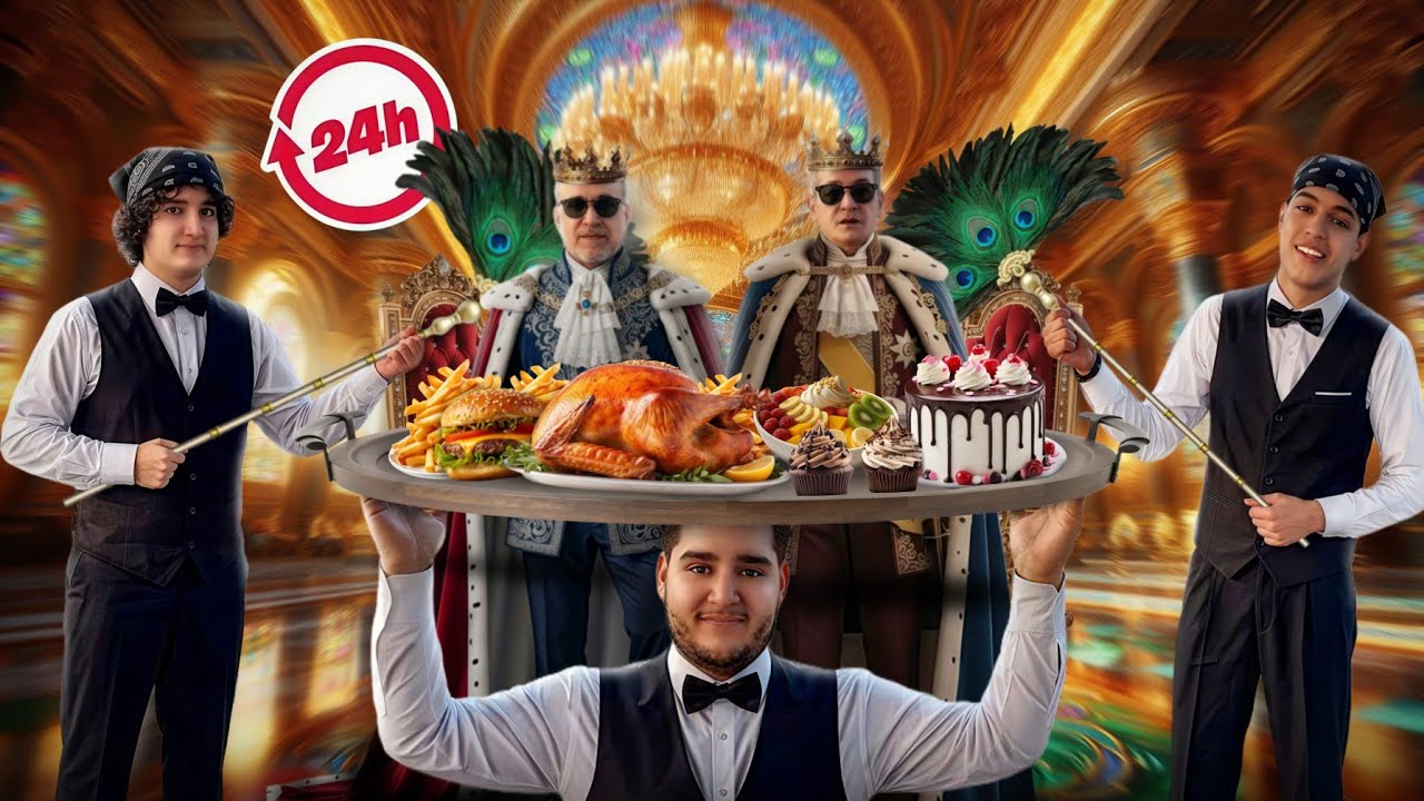 ۲۴ ساعت خدمتکار باباهامون شدیم!🤣باهم رفتیم کمپ🏕