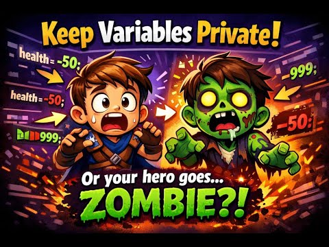 Keep your variables private! Or your hero might go, zombie?!