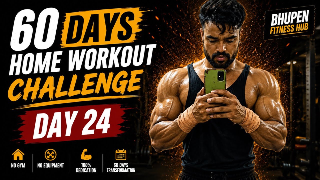 Day 24 – Full Body Mixed Workout | 60 Days Home Workout Challenge Let’s ...